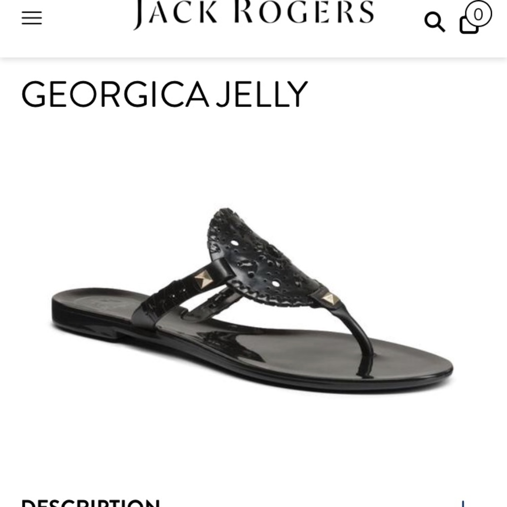 Jack Rogers Black Jelly Sandals